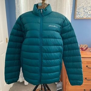 Eddie Bauer Mens Cirruslite Downs Jacket Dark Teal Size Large New With Tags